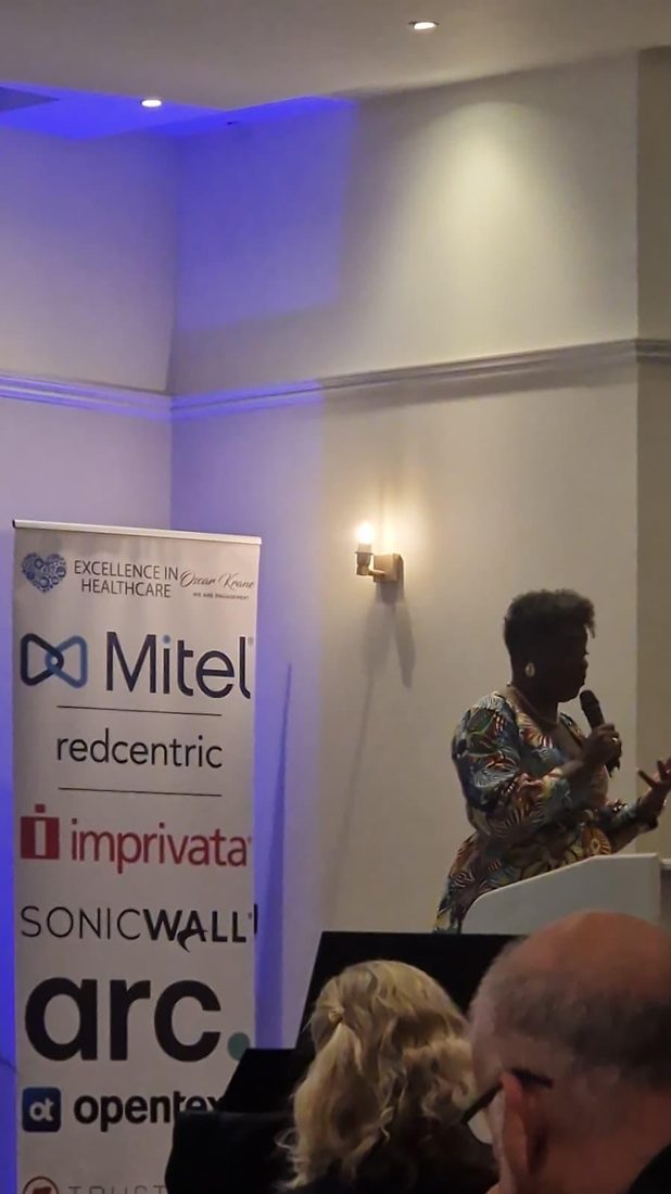 Dr Agatha Nortley-Meshe at an event