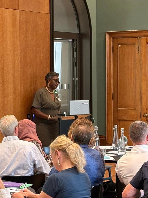 Dr Agatha Nortley-Meshe presenting at a leadership event