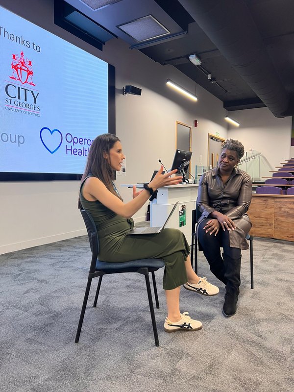Dr Agatha Nortley-Meshe in a fireside interview